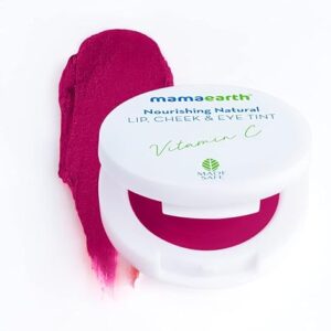 Mamaearth Nourishing Natural Lip Cheek & Eye Tint with Vitamin C & Rose- 03 Rose Pink- 4 g