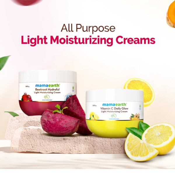 Mamaearth Beetroot Hydraful Light Moisturizing Cream With Beetroot & Hyaluronic Acid 200G - Image 8