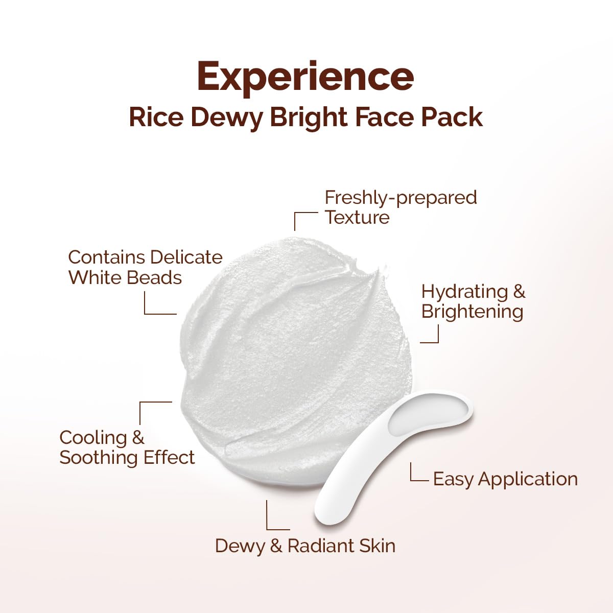 Rice Dewy Bright Face Pack with Rice Water & Niacinamide For Glass Skin 200g - Image 5