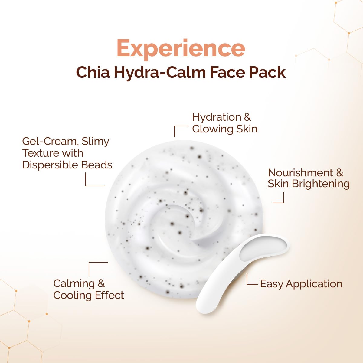 Chia Hydra-Calm Face Pack With Chia Seed & Ceramides For Healthy Skin Barrier-200G - Image 5