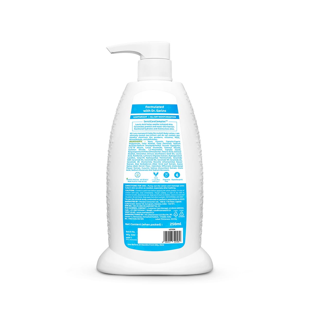 Mamaearth Baby DermaSoft Body Lotion 250ML - Image 3
