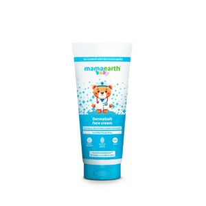 Mamaearth Baby DermaSoft Face Cream with SensiCareComplex™ for Baby's Sensitive Skin - 80gms | Co-created with Dermatologists for Newborns | Enriched with SensiCareComplexTM for...